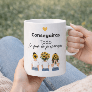 Taza puedes con todo lo que te propongas girasol