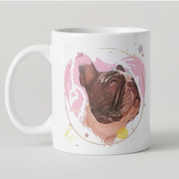 Taza ilustración mascota con inicial 🐶