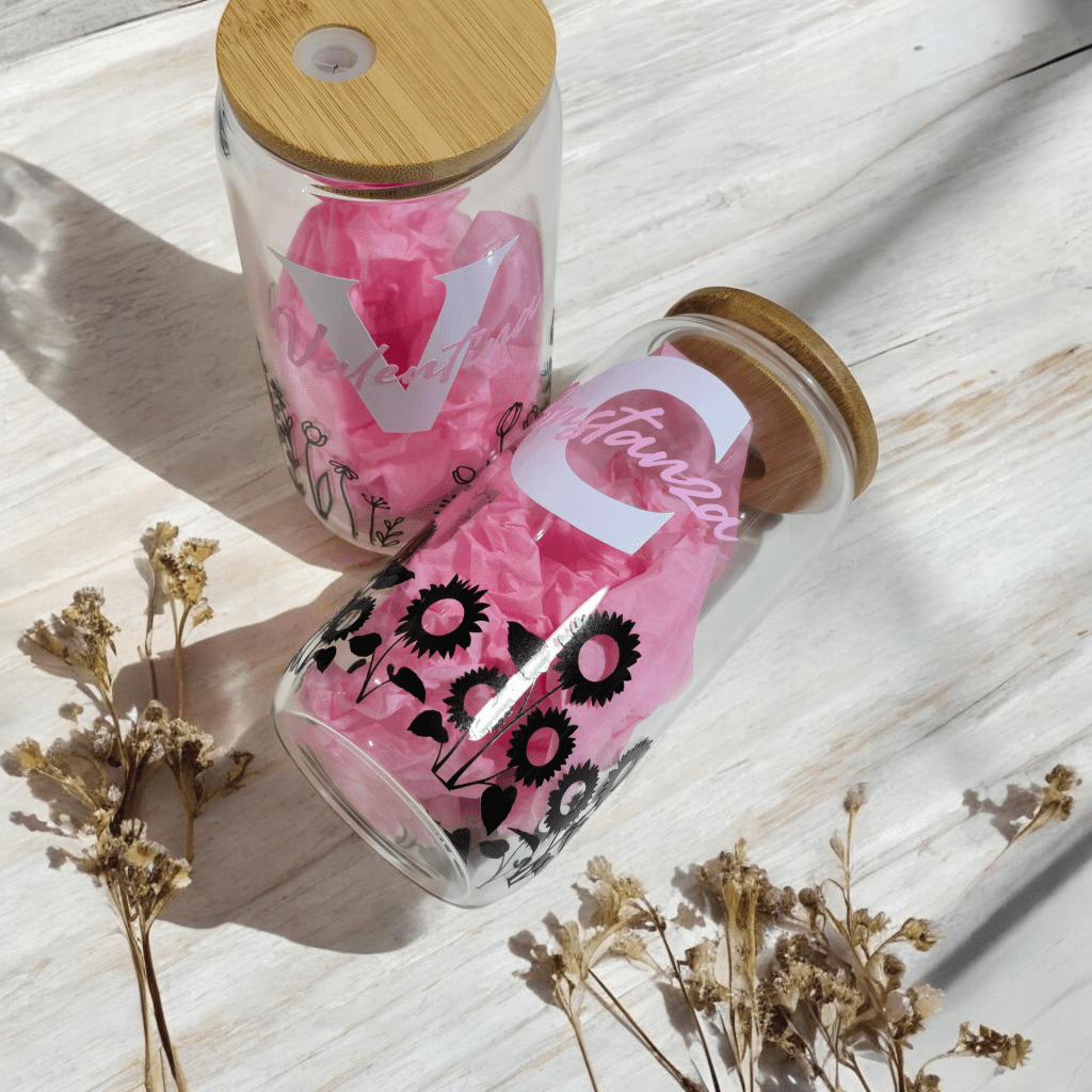 Vaso personalizado de flores - vaso de girasoles y vaso de tulipanes