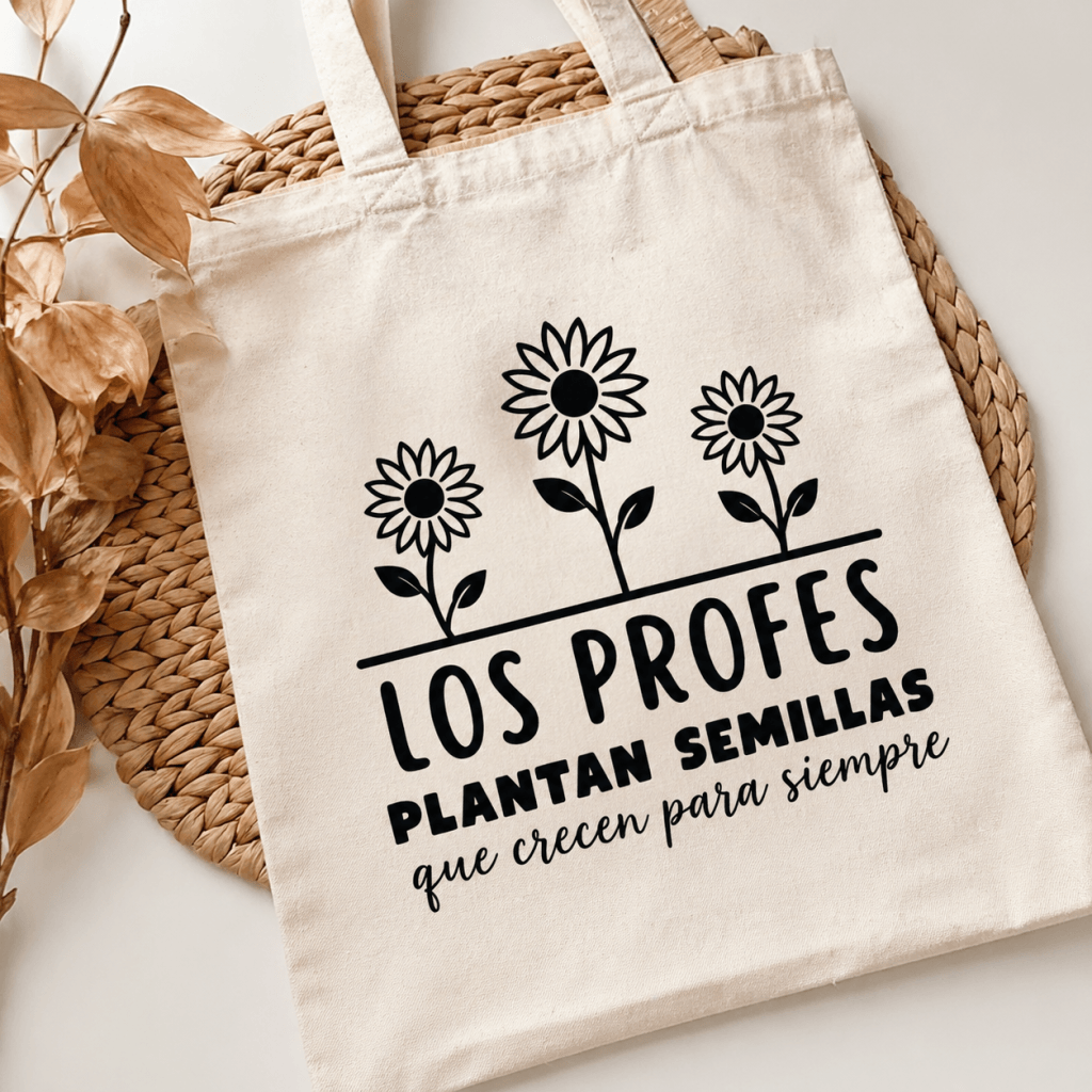 Tote profes con girasoles - taza para profes con frase