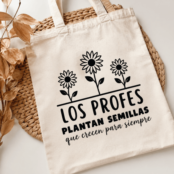 Tote profes con girasoles