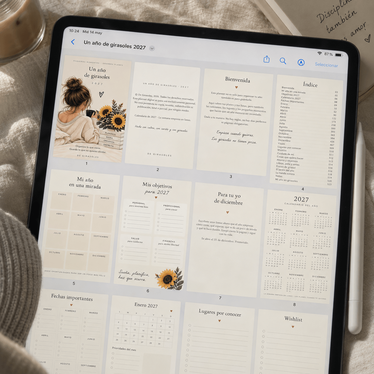 Un año de girasoles · Planner digital 2027 - Imagen 2